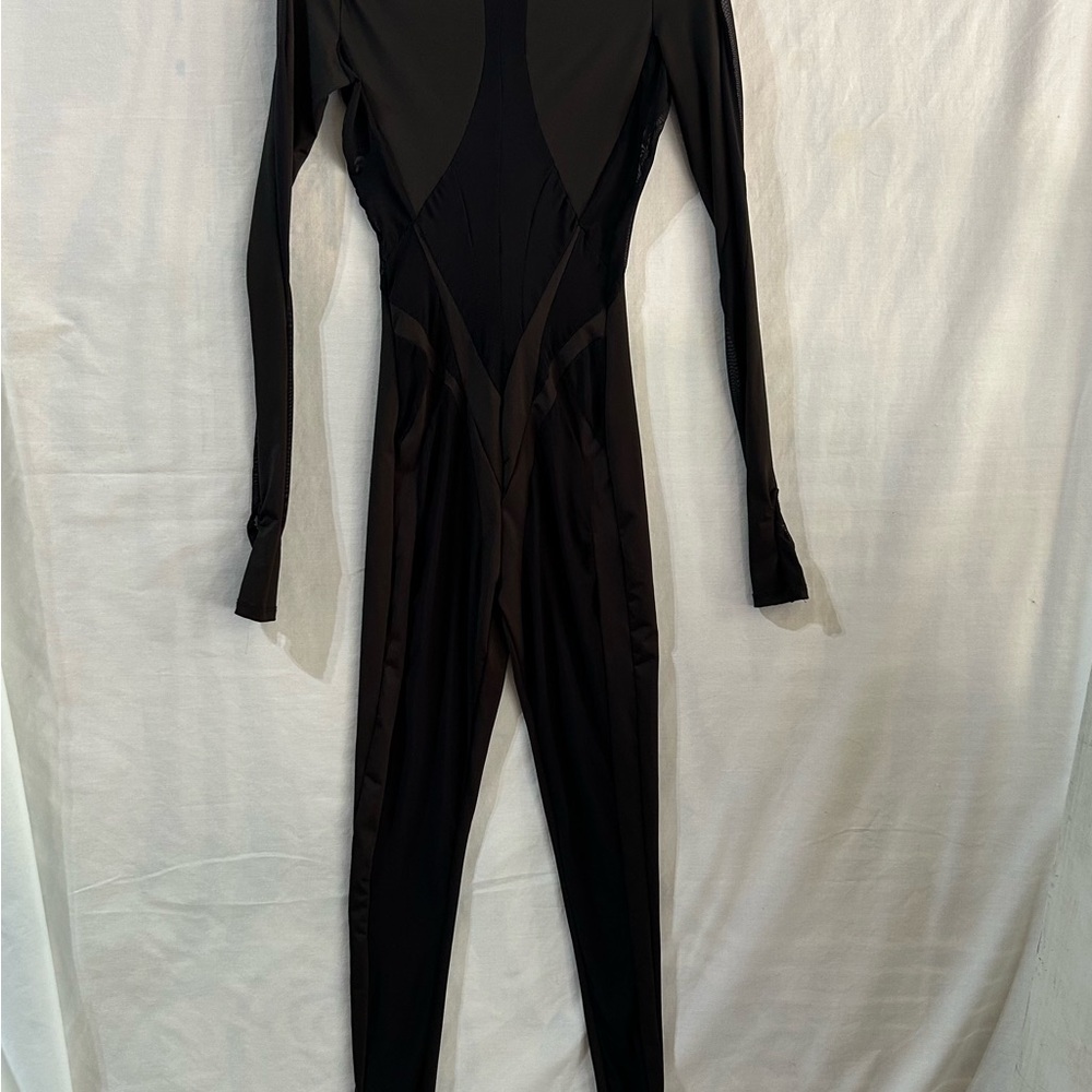 Black Long Sleeve sheer Jumpsuit size M